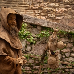 statua vivente pellegrino_Assisi